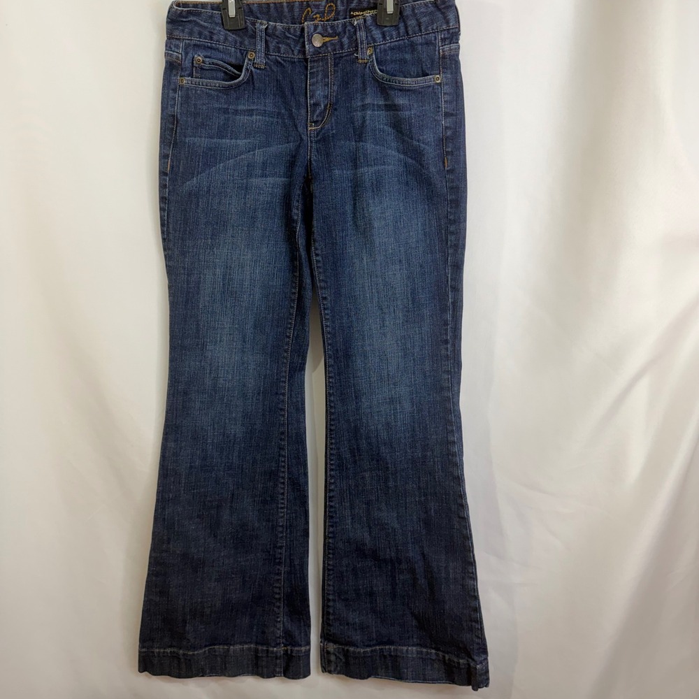 Chip and Pepper Ocean Beach Ultra Flare Women Jeans Size 9 Dark Wash Denim Y2K